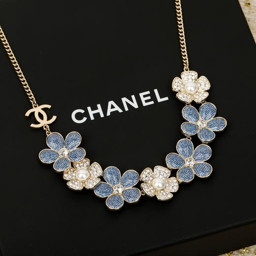 香奈儿 仿牛仔花花双c项链（XTY） 商品图1