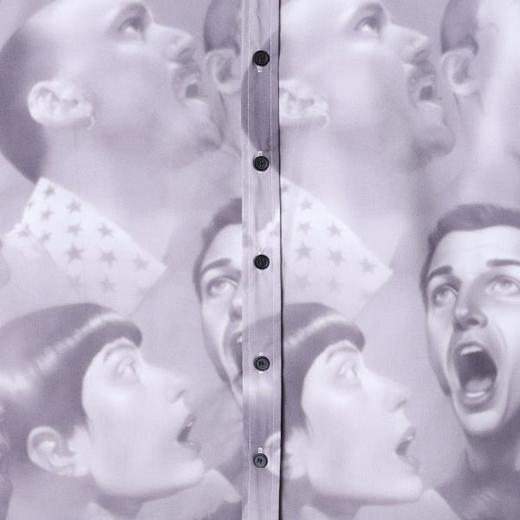 SDSA男装2026新款高贵轻奢美式百搭人物设计撞色长袖衬衫百搭衬衣 商品图2