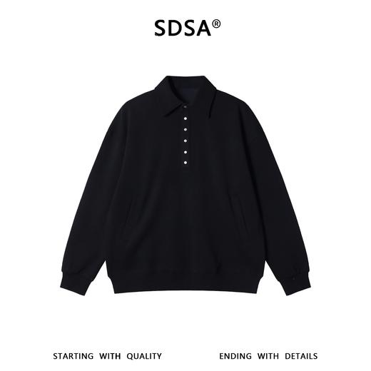 31086SDSA男士春夏新款痞帅男装时尚简约纯色按扣翻领卫衣百搭时尚上衣 商品图1