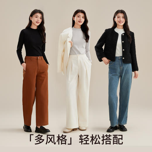 春节不打烊【天然莫代尔❗️柔软亲肤舒适】女士羊毛蚕丝德绒发热保暖上衣秋冬季中领修身套装内穿加绒加厚打底衫。jc 商品图3