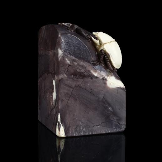 孤品17710老挝石紫檀石巧色富甲一方大方章姓名章斋馆印-4.0*4.0*6.0cm 商品图3