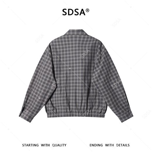 SDSA男士春夏新款痞帅男装韩版撞色格纹格子套头衬衫百搭宽松时尚 商品图4