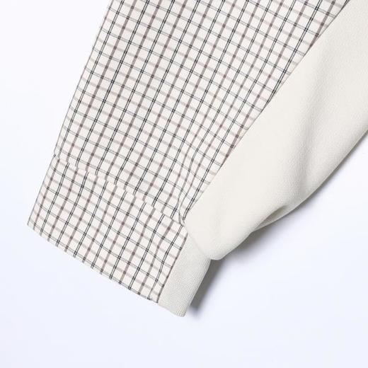 31037SDSA男士秋冬新款痞帅男装潮牌撞色格子拼接设计连帽衬衫百搭时尚 商品图4