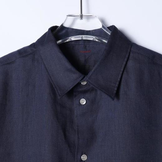 SDSA男装2026新款高贵轻奢时尚纯色简约翻领长袖衬衫休闲百搭衬衣 商品图1