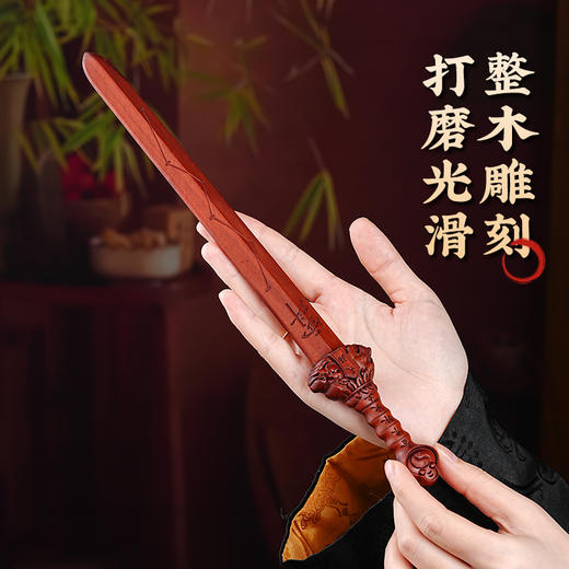 中式雷枣木剑饰摆件五行天罡剑手把件桌面文创工艺品 商品图4