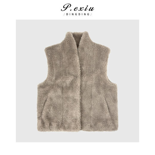 04-2潘依绣丁丁宠粉复古气质高级感保暖百搭立领无袖马甲Q96459 商品图0