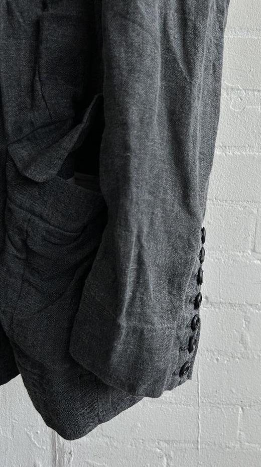 John Alexander Skelton 26SS 墨染亚麻双排扣夹克 商品图6