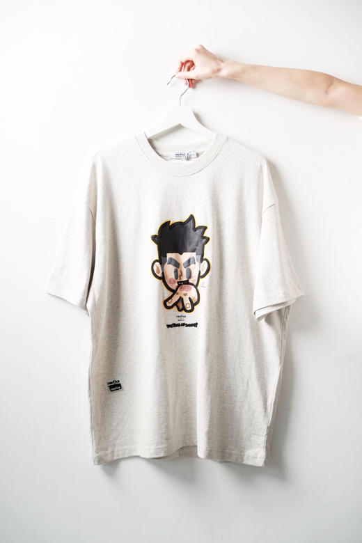 复古大印花tee，面料是真的棒。街头美式圆领正肩宽松t恤E013188 商品图8