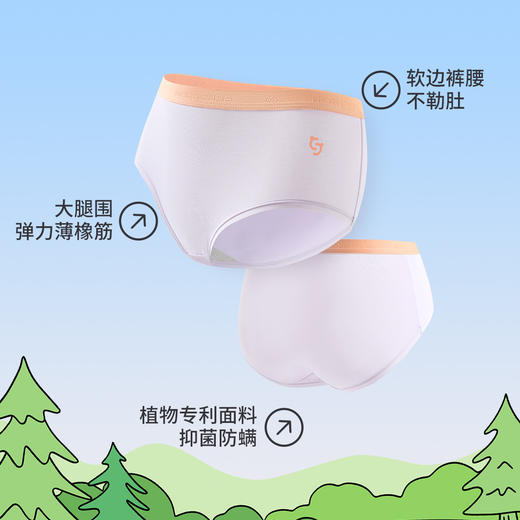 春节不打烊【天然榉木纤维❗️亲肤透气不闷汗】初中生内裤青少年少女学生发育期莫代尔透气中腰三角裤。jc 商品图3
