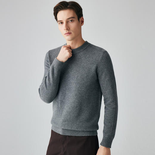 PALUOPO/PL 100%山羊绒圆领男衫/ET2F8552R/约重320g帕罗 商品图3