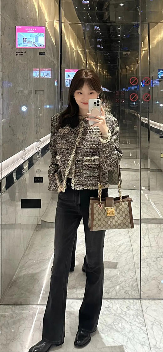 GUCCI Padlock 棕色 老花 小号 斜挎包 商品图2