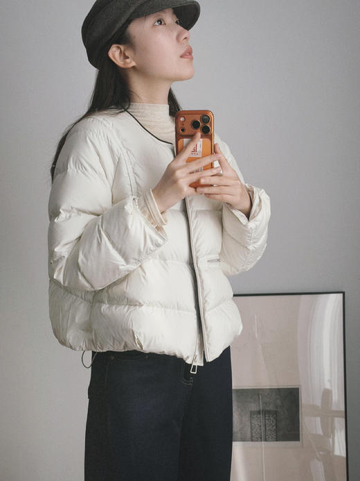 甜甜酱无领短款鹅绒服 商品图0