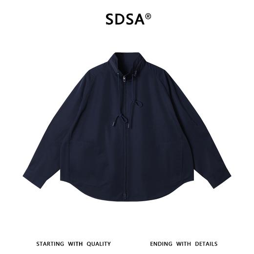 8256SDSA男装2026新款高贵轻奢韩版时尚纯色拉链立领衬衫外套百搭宽松 商品图1