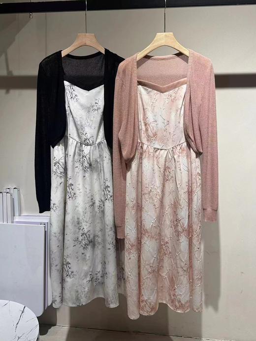 【门店同款】ENJOY春季水墨竹韵两件套连衣裙 157105126 商品图0