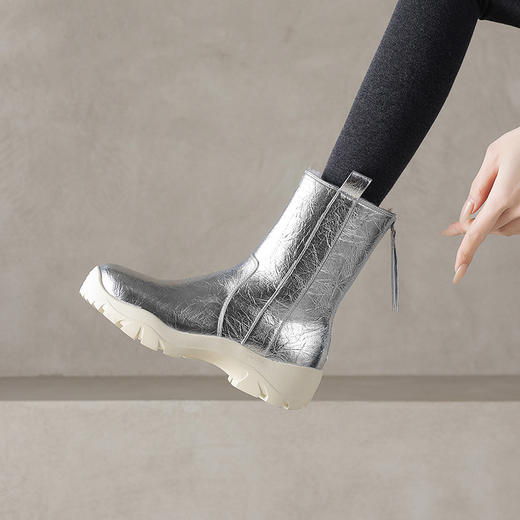 【预售5天】厚底雪地靴女款加厚防滑大靴子保暖短靴ASZ&KL899M 商品图3