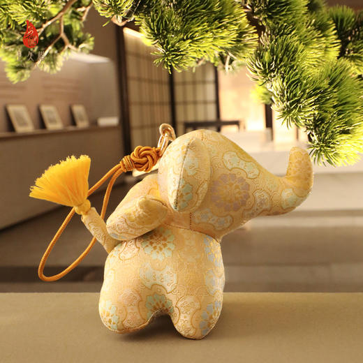 上久楷新中式文创礼盒送礼 摆件 飞象挂件 如意定胜纹 绿地团花纹 商品图3