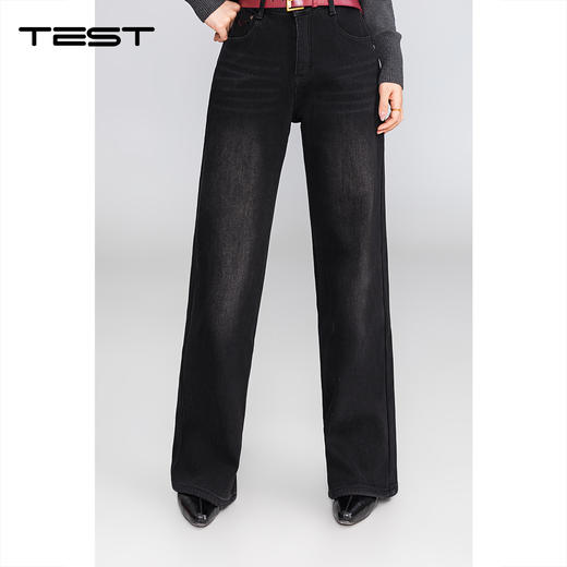 冬上新直筒显瘦气质百搭牛仔裤3254103 商品图0