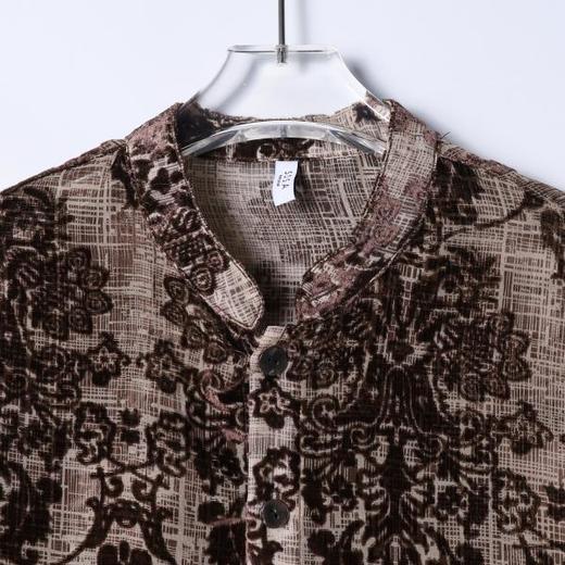 26CS15SDSA男装2026新款高贵轻奢时尚简约重工花卉立领衬衫百搭宽松衬衣 商品图2