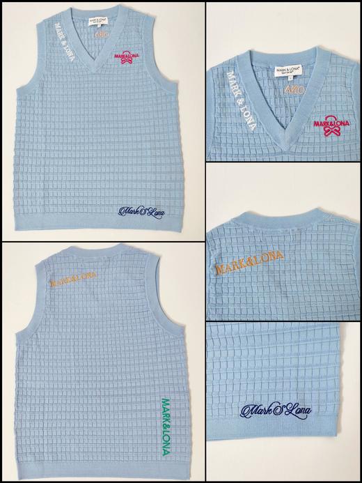 M&L家春夏新款薄款女士针织v领背心上衣来啦！🇰🇷渠道高品质❗这款的织花是用进口专机来做的！！密三针这个织法！普通机器做不了！一台上百万的机器！可想而知！小作坊没这个实力！ 商品图3