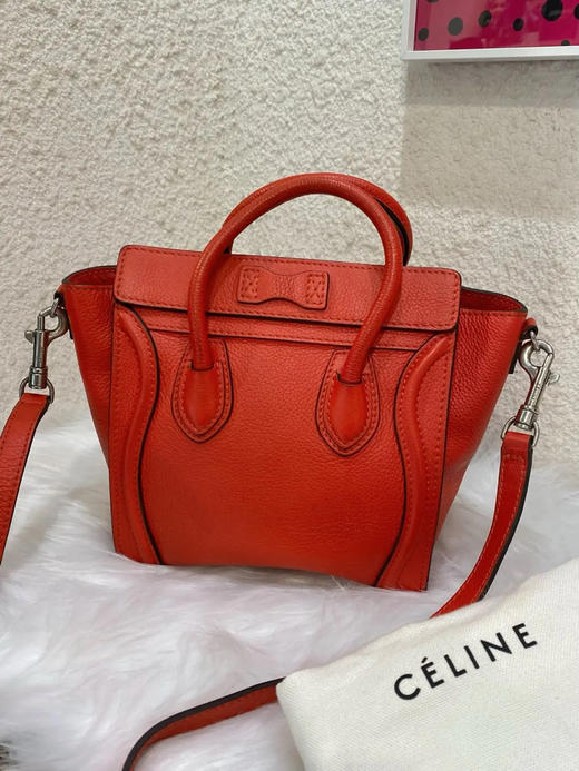 Celine Luggage nano 红色 牛皮 笑脸包 商品图1