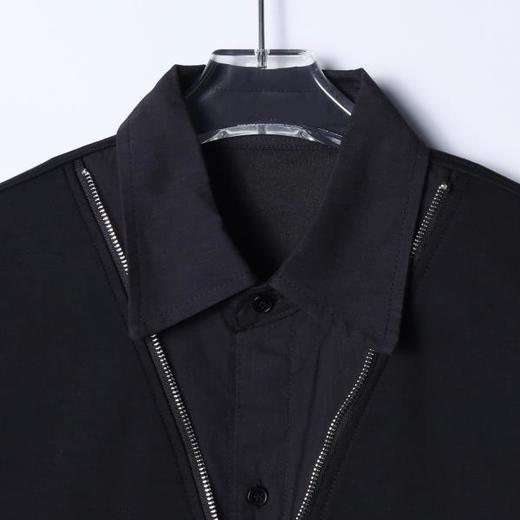 56002SDSA男装2026新款高贵轻奢韩版时尚拼接撞色假两件翻领卫衣百搭 商品图2