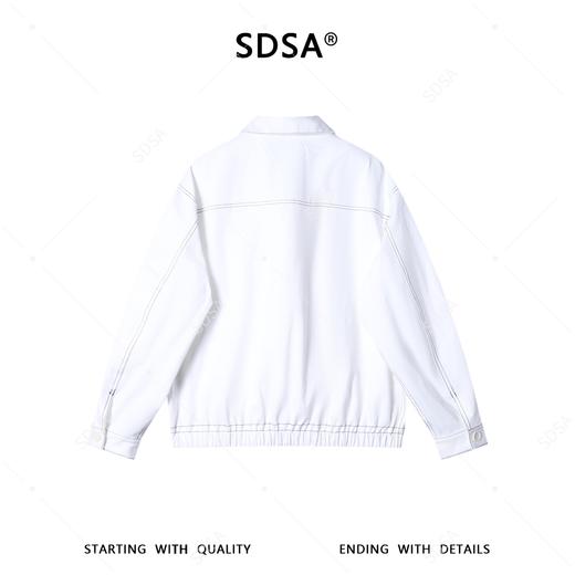 OAS2807SDSA男装2026新款高贵轻奢韩版百搭翻领明线撞色夹克外套宽松时尚 商品图5