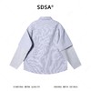 86007SDSA男装2026新款高贵轻奢韩版简约拼接格子长袖衬衫百搭休闲衬衣 商品缩略图5