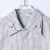 SDSA男士春夏新款痞帅男装时尚撞色格子铆钉翻领长袖衬衫百搭宽松 商品缩略图1