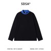 SDSA男装2026新款高贵轻奢美式复古拼接立领长袖T恤百搭时尚上衣 商品缩略图0