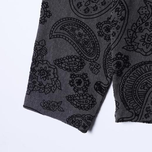 26T47SDSA男装2026新款高贵轻奢韩版简约植绒腰果花卉圆领长袖T恤舒适 商品图4