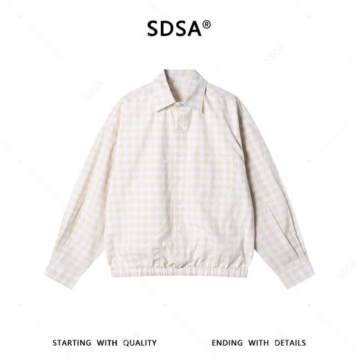 SDSA男士春夏新款痞帅男装韩版撞色格纹格子套头衬衫百搭宽松时尚 商品图0