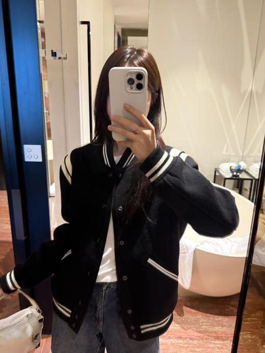 YS*原单Teddy撞色拼皮羊毛棒球服官网同步 商品图13