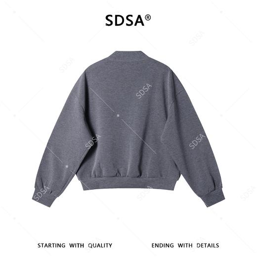 WY733SDSA男士春夏新款痞帅男装韩版潮牌纯色斜拉链立领卫衣百搭宽松 商品图5