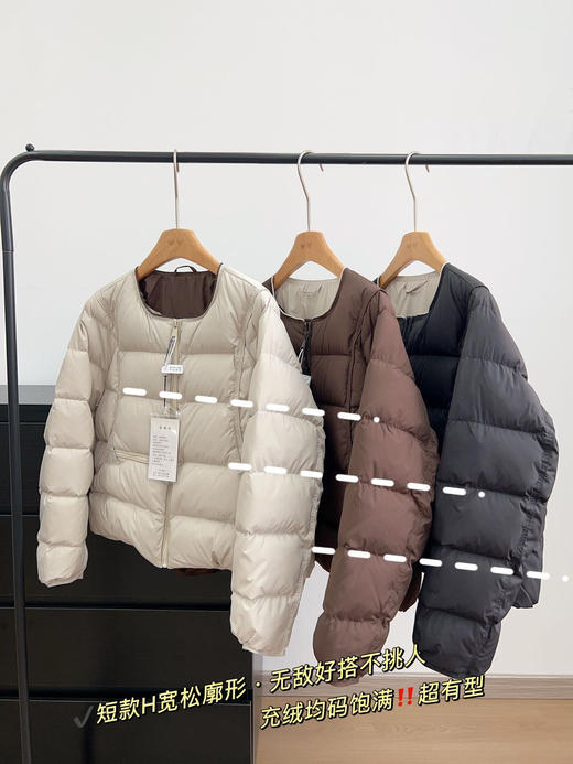 甜甜酱无领短款鹅绒服 商品图13