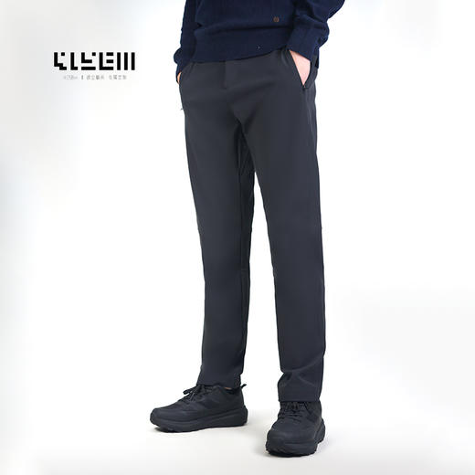 4158m 政企精英 专属定制 莱恩绵羊毛复合软壳通勤裤秋冬户外加绒防水长裤 商品图0