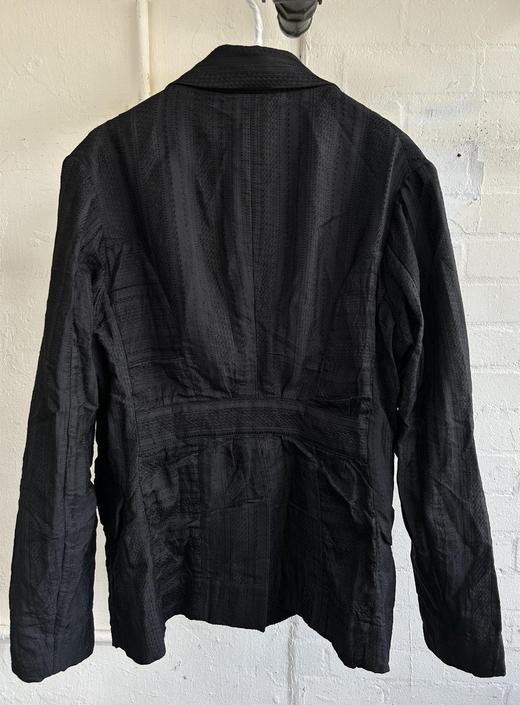 John Alexander Skelton 26SS 黑色英国条纹提花真丝诗人夹克 商品图1