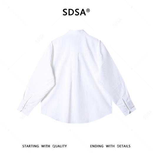 SDSA男士春夏新款痞帅男装老钱风肌理纹假两件衬衫百搭时尚衬衣 商品图4
