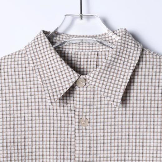 SDSA男装2026新款高贵轻奢潮牌时尚格子前短后长设计长袖衬衫百搭 商品图1