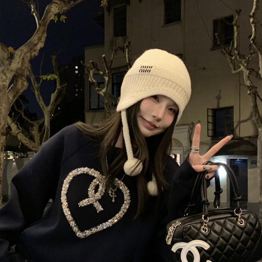 Miu家女士护耳针织帽毛线帽013103 商品图13