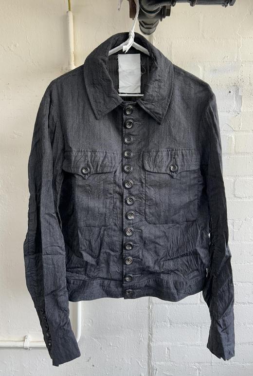 John Alexander Skelton 26SS 黑色暗纹羊毛鲁拜夹克 商品图2