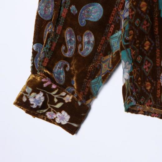 26CS06SDSA男士秋冬新款痞帅男装潮牌植绒植绒花卉立领长袖衬衫百搭休闲 商品图5