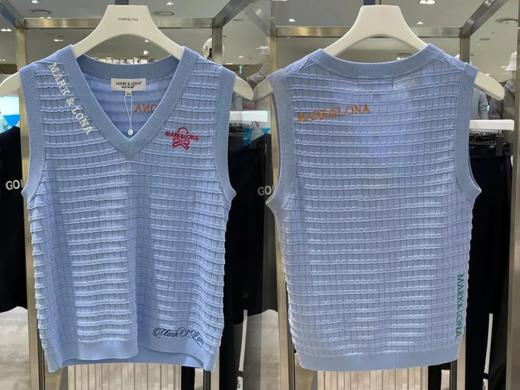 M&L家春夏新款薄款女士针织v领背心上衣来啦！🇰🇷渠道高品质❗这款的织花是用进口专机来做的！！密三针这个织法！普通机器做不了！一台上百万的机器！可想而知！小作坊没这个实力！ 商品图2