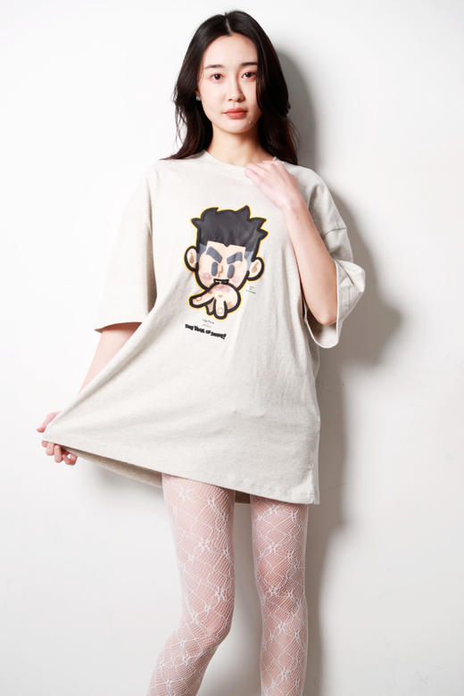 复古大印花tee，面料是真的棒。街头美式圆领正肩宽松t恤E013188 商品图11