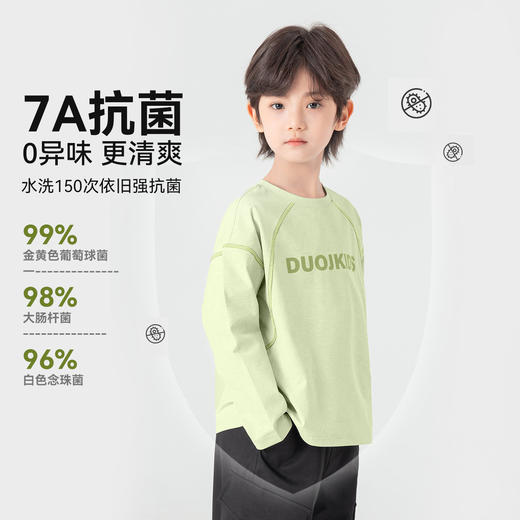【件件底价，童装双倍积分】多多家男童长袖T恤抗菌防晒2026春装新款春秋儿童男孩打底上衣潮11377 商品图1