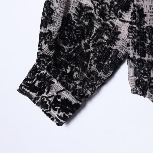 26CS15SDSA男装2026新款高贵轻奢时尚简约重工花卉立领衬衫百搭宽松衬衣 商品图4