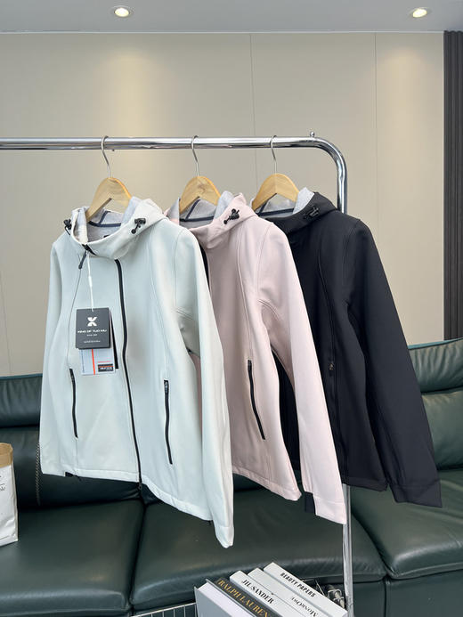 户外高端！防泼水面料！外贸女装秋季连帽防风休闲夹克冲锋衣外套 商品图1