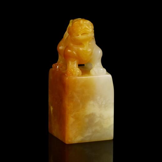 孤品17708老挝冻石田黄石貔貅钮章姓名章收藏章-2.5*2.5*5.8cm 商品图3