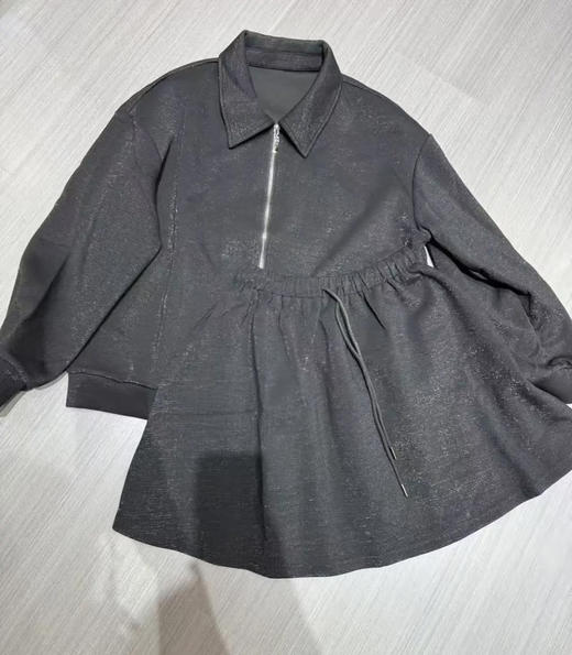 原单独立设计师拉链细闪闪卫衣外套+百褶裙 商品图4