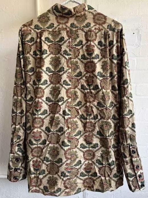 John Alexander Skelton 26SS 缠枝花卉手工织印棉长袖衬衫 商品图1