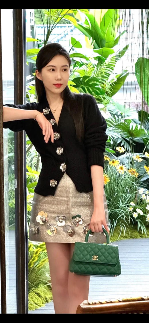 Chanel cocohandle 荔枝纹牛皮 绿色 小号 斜挎包 商品图3